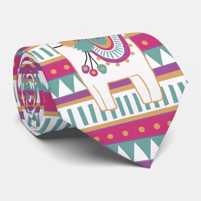 Gravata Lama bonito com fundo modelado (Rolled)