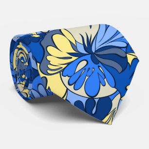 Gravata Lâmpada Lava Floral Retro Dois Lados