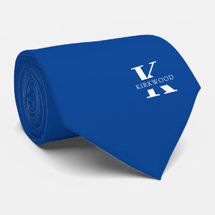 Gravata Lapis Blue Elegant Monograma + Nome   Dois lados