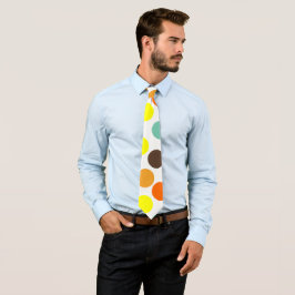Gravata Laranja, Amarelo, Marrom, Pontos Azuis