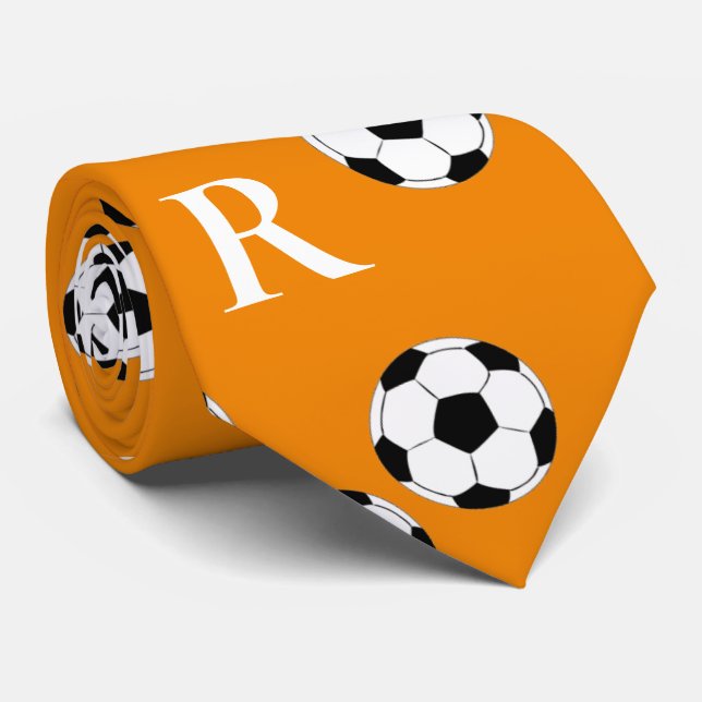 Gravata Laranja Monogrammed feita sob encomenda do (Rolled)