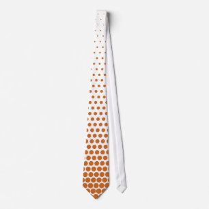 Gravata Laranja Techno Dots Modern White