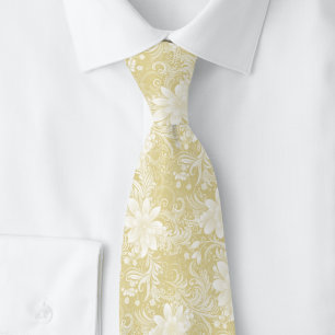 Gravata Latte Floral Batik