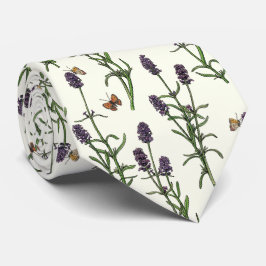 Gravata Lavanda e borboletas esbranquiçadas