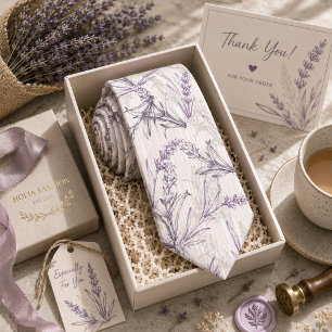 Gravata Lavanda Floral