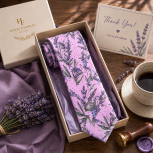 Gravata Lavanda Floral