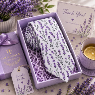 Gravata Lavanda Floral