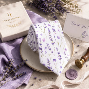 Gravata Lavanda Floral