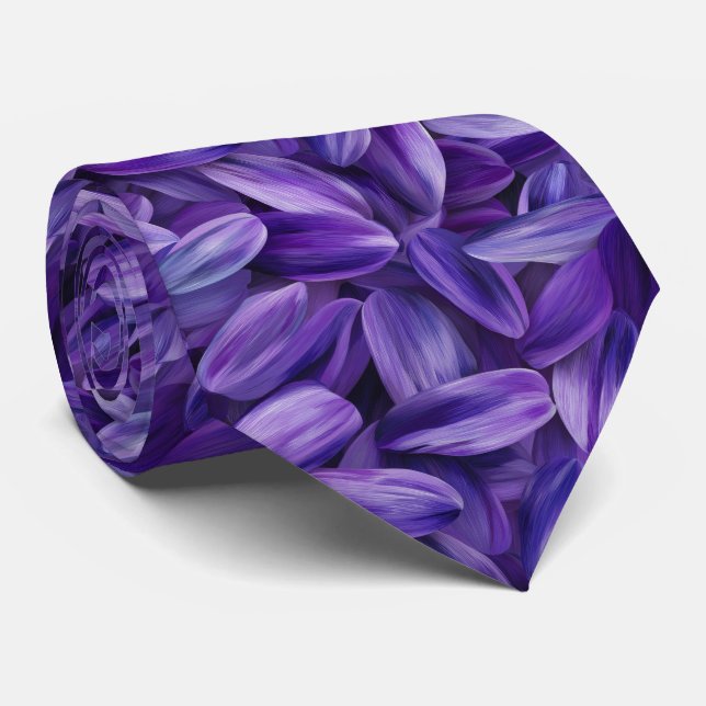 Gravata Lavender Flower Petals Pattern (Rolled)