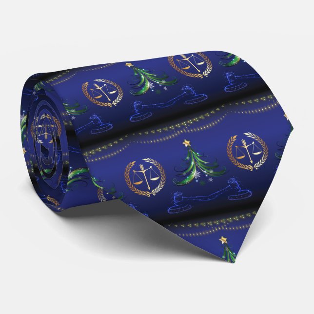 Gravata Lawyer Christmas Tree Elegant (Rolled)