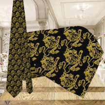 Leão Arrasto Preto e Dourado