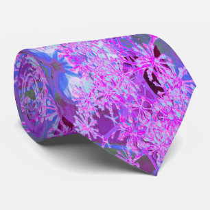 Gravata Legal Abstrato na Natureza, em Rosa Quente e Roxo