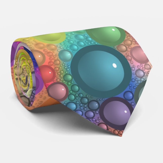 Gravata legal cor abstrato padrão linha pescoço (Rolled)