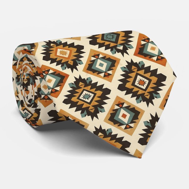 Gravata Legal padrão de ladrilho do Aztec Ocidental (Rolled)