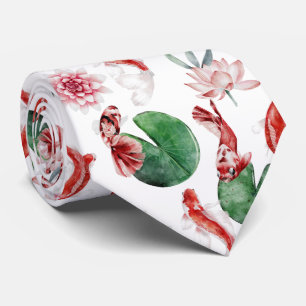 Gravata legal padrão de peixes japoneses