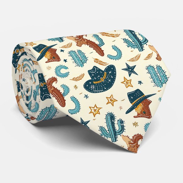 Gravata Legal padrão de vaqueiro martelado ocidental (Rolled)