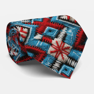 Gravata Legal padrão ladrilhado de bordados ocidentais