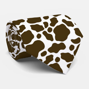Gravata legal padrão marrom da mancha branca com mancha