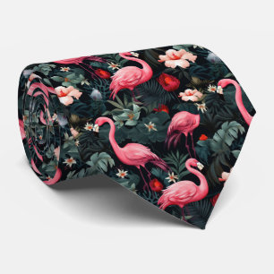 Gravata Legal praia cor-de-rosa flamingo