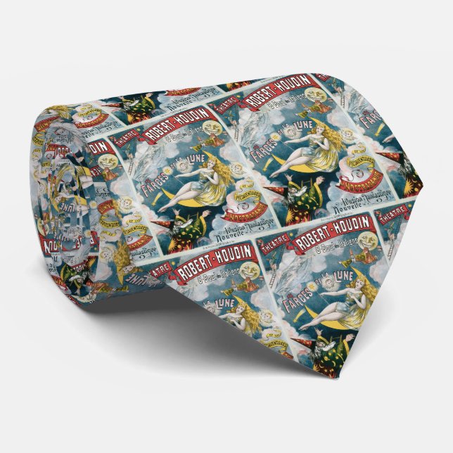 Gravata Lei da Magia de Vintage em França (Rolled)