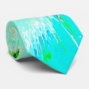 Gravata Leite de Água Psikedélica e Verde Lima