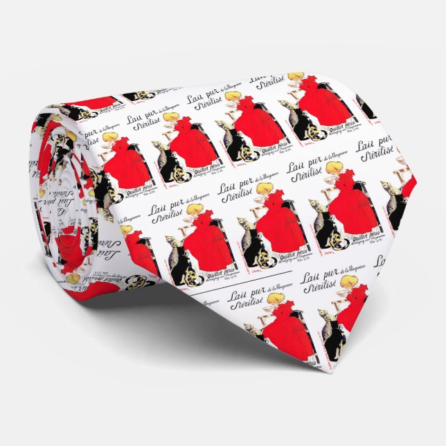 Gravata "Leite puro esterilizado da Vingeanne" (Rolled)