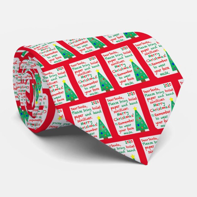 Gravata Lembrando o Natal de 2020 (Rolled)