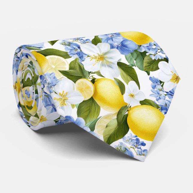 Gravata Lemon Pattern Men's Necktie  (Rolled)