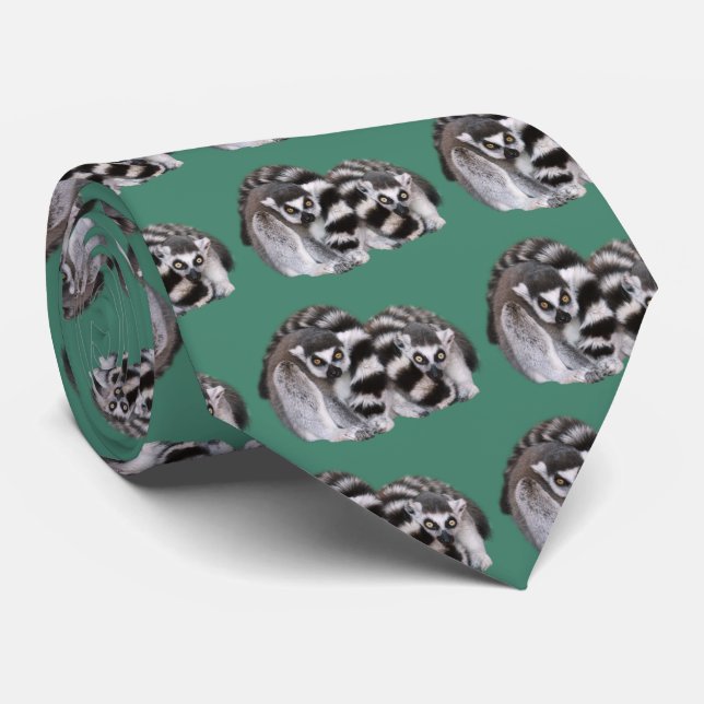 Gravata Lêmur-de-coleira-branca (Rolled)
