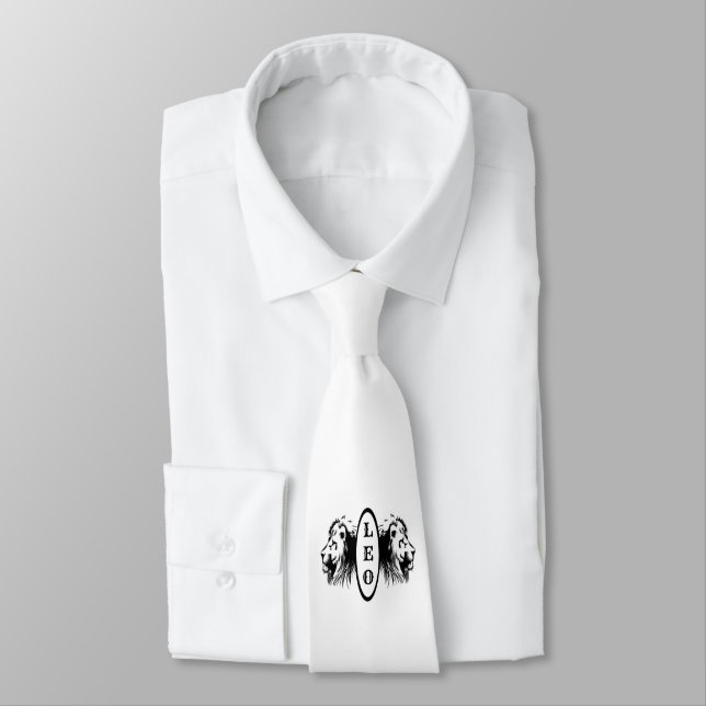 Gravata Leo, o Leão Bloqueou Zodiac (Amarrado)