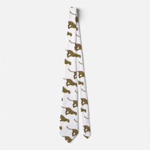 Gravata Leopard Brown e Yellow Silhouette