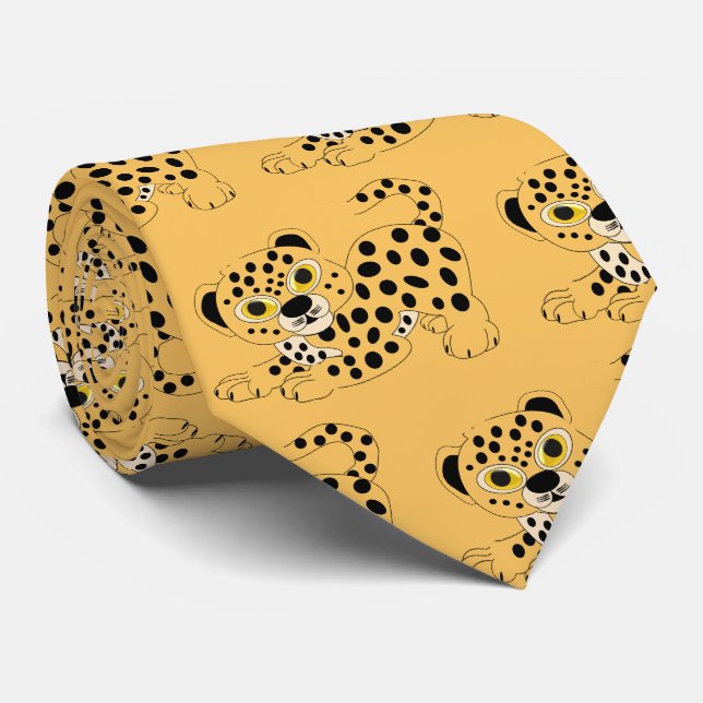 Gravata Leopard Design (Rolled)