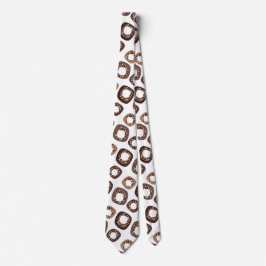 Gravata Leopard Print and Donut Pattern Tie