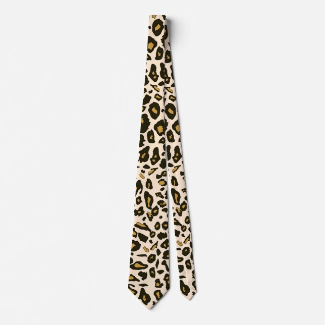 Gravata Leopard print pattern (Frente)