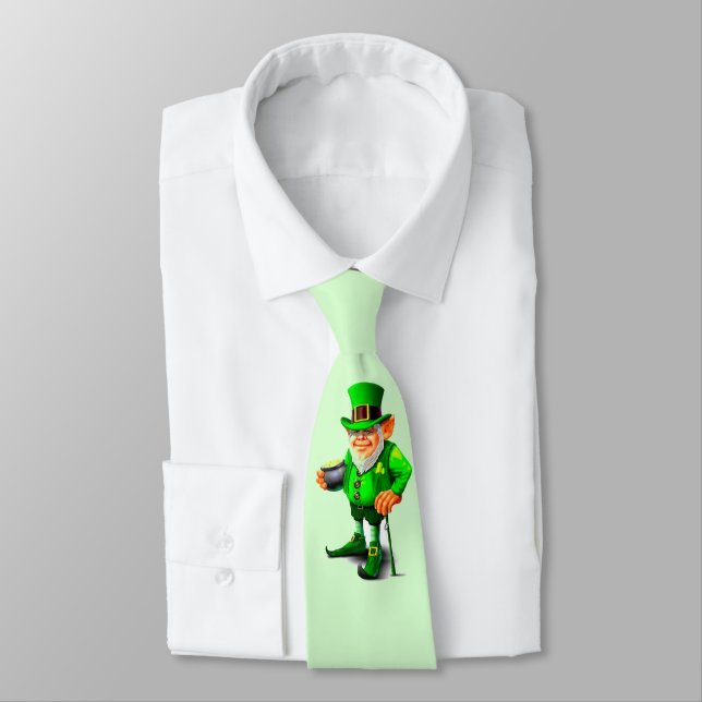 Gravata LEPRECHAUN ENGRAÇADO IRLANDÊS (Amarrado)