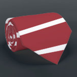 Gravata Letónia<br><div class="desc">Marca letã Maroon com faixa branca</div>