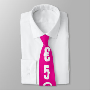 Gravata Letras aleatórias personalizadas Rosa Branco chic