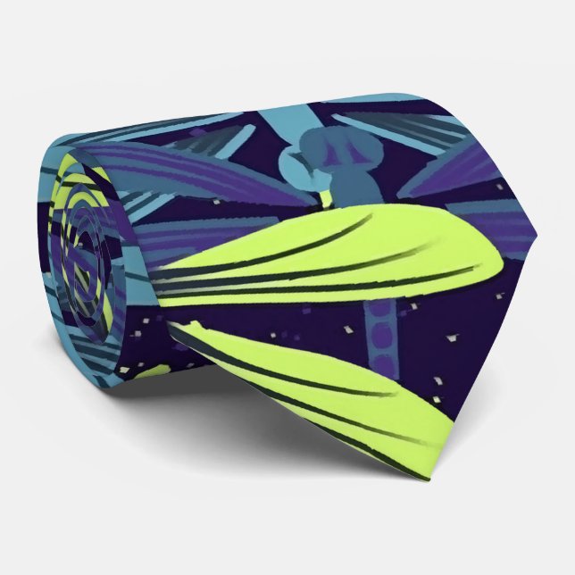 Gravata libélula com padrão uniforme de insetos (Rolled)