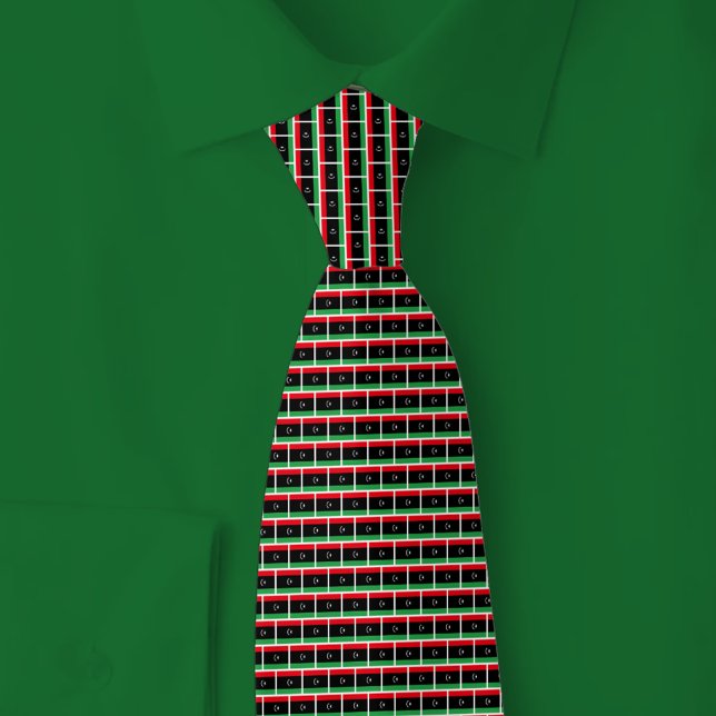 Gravata Libya Flag Brick Pattern (Criador carregado)