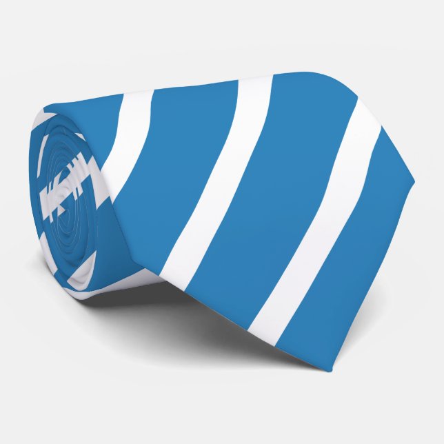 Gravata Lichtblau gestreift Krawatte (Rolled)