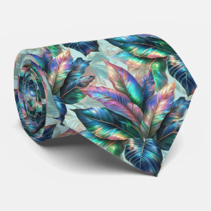 Gravata Life of the Party Folhas Tropicais Opal