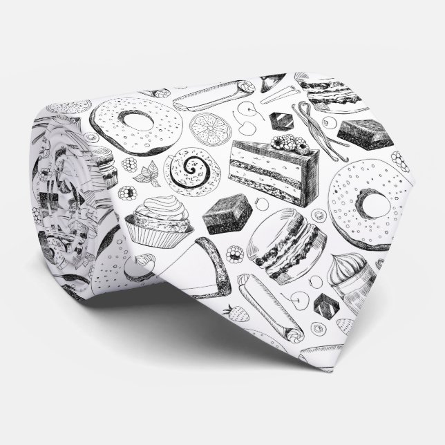 Gravata Ligação do pescoço de padrão delicioso (Rolled)