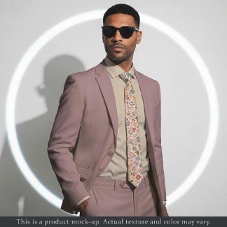 Gravata Light Impressionist Floral Necktie