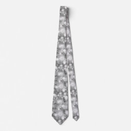 Gravata Lights and Snowflakes, Silver - Christmas Ties,