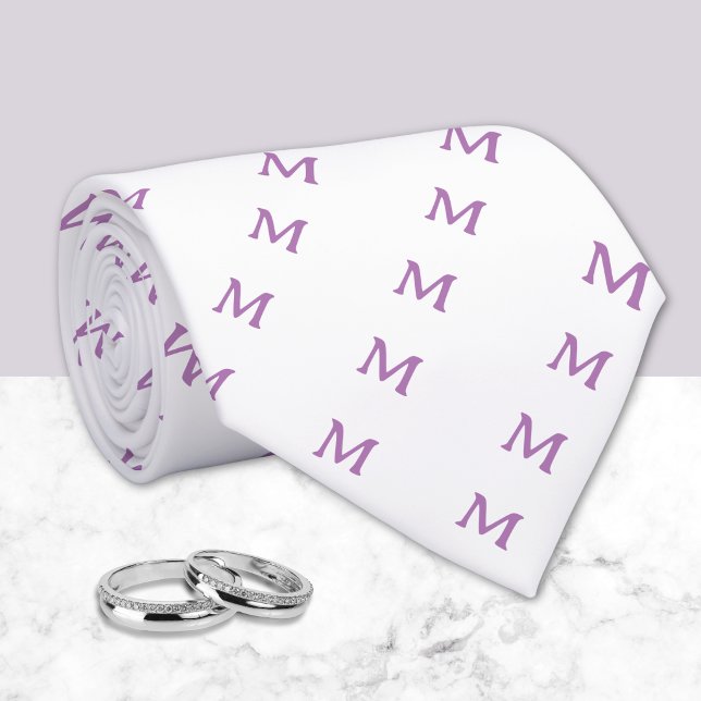 Gravata Lilac Monograma Personalizada  (Criador carregado)