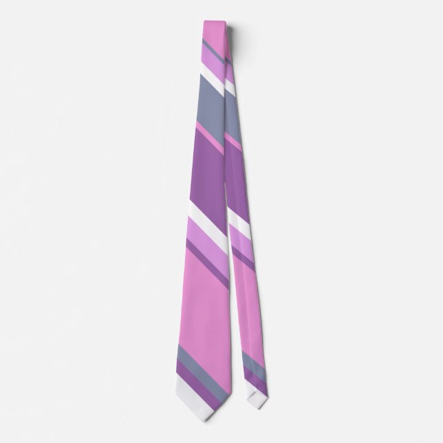 Gravata Lilac stripes (Frente)