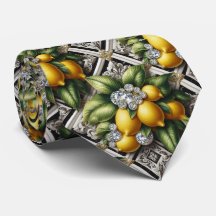 Limão Amalfi Falso Seda | Luxo Art Déco Diamantes