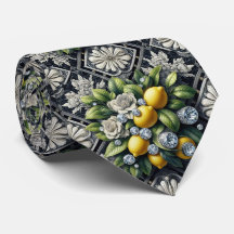 Limão Amalfi Falso Seda | Luxo Art Déco Diamantes