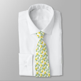 Gravata Limões e folhas de Design Necktie
