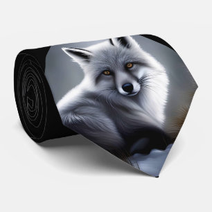 Gravata Linda Raposa Prateada